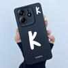For Xiaomi Redmi Note 14 5G Cover Case Lucky Initial Letter Couple Silicone Soft Matte Phone Bumper for Redmi Note14 5G Casing