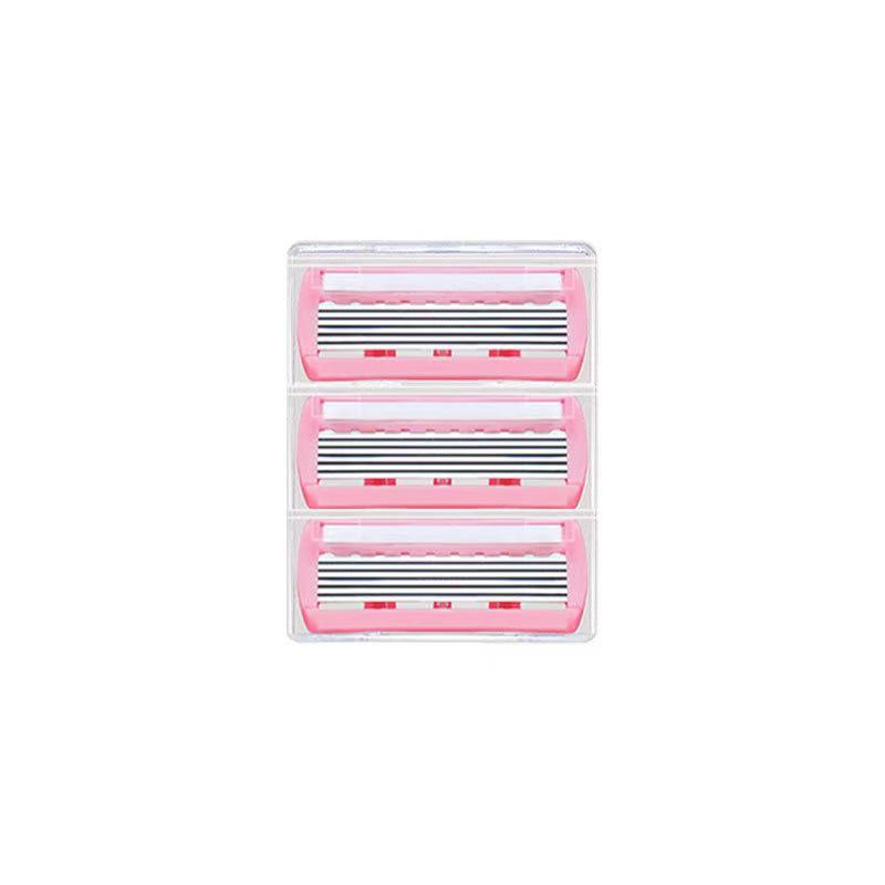 Women's 6-Layer Manual Razor for Body, Underarm, Pubic, and Leg Hair Removal.