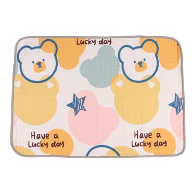 Bed Pads Washable Waterproof 28x39.4in Water Absorption Soft Skin Friendly Urine Mattress Cute Bear
