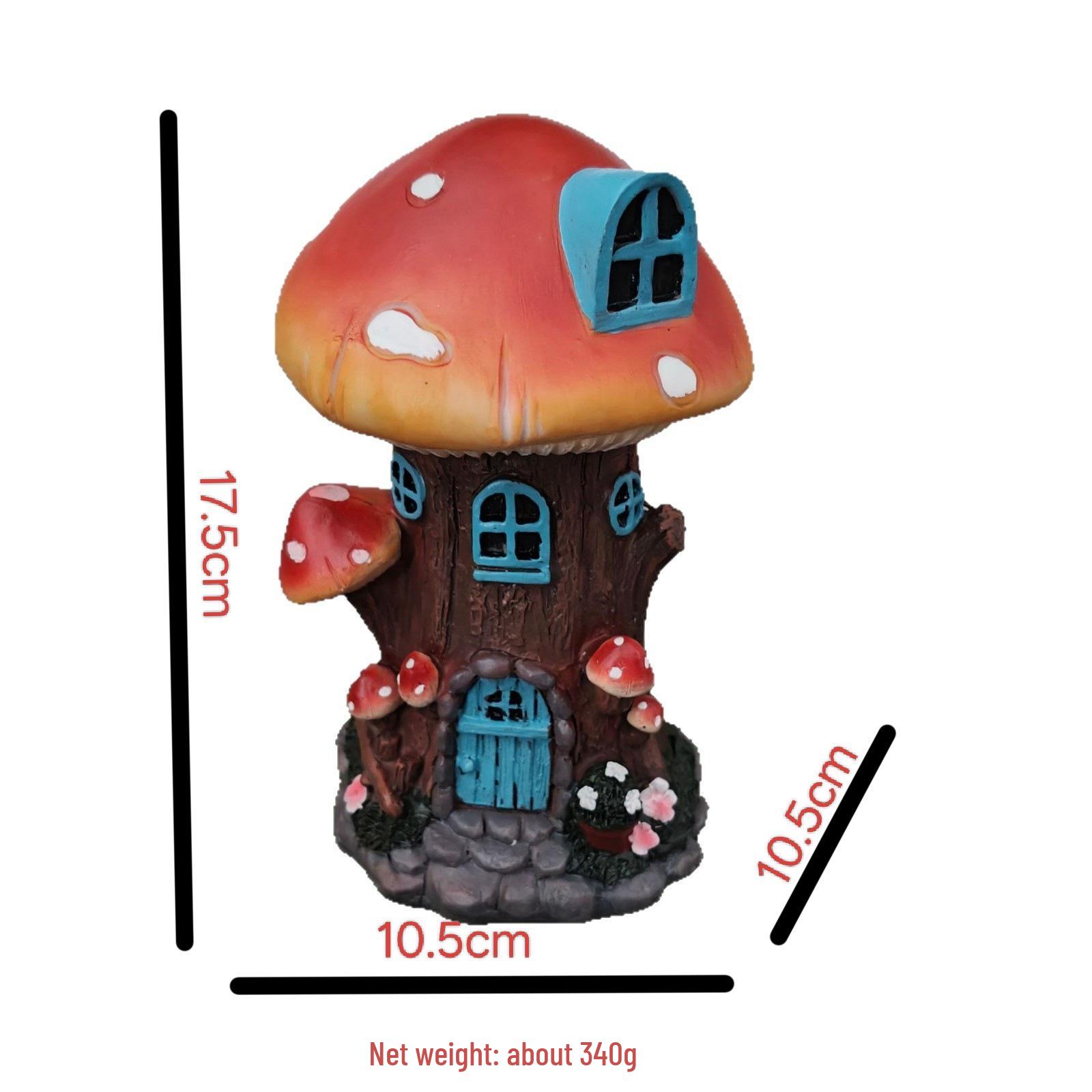 

Cross-border Resin Crafts: Creative Garden Mushroom House Statues for Courtyard and Balcony Landscaping