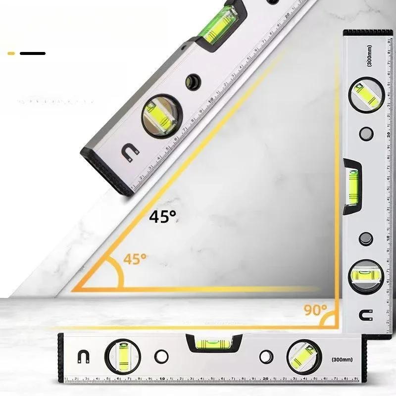 Magnetic Torpedo Level Tool 3 Vial Spirit Level Aluminum Shockproof High Visibility Bubble Leveler Durable Measuring Tool
