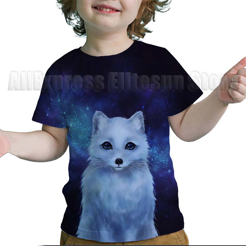 3D Print Cool Wolf T Shirt for Kids Teens Summer Girls Boys Cartoon Anime T-shirt Children Short Sleeves Tshirt Toddler Tee Tops