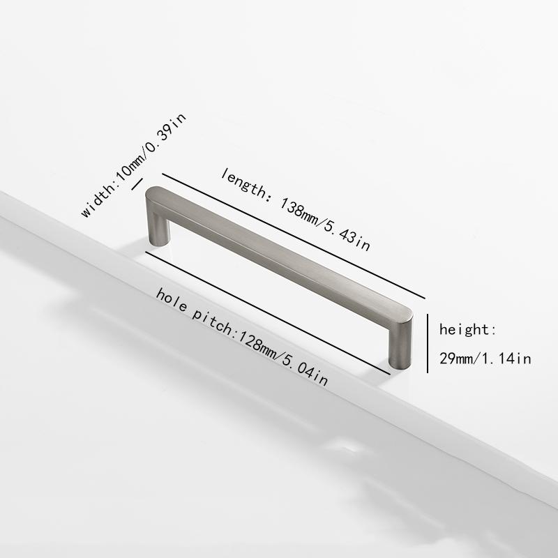 glossy gold silver black and white nickel cabinet door handles, kitchen cabinet drawers, wardrobe aluminum alloy