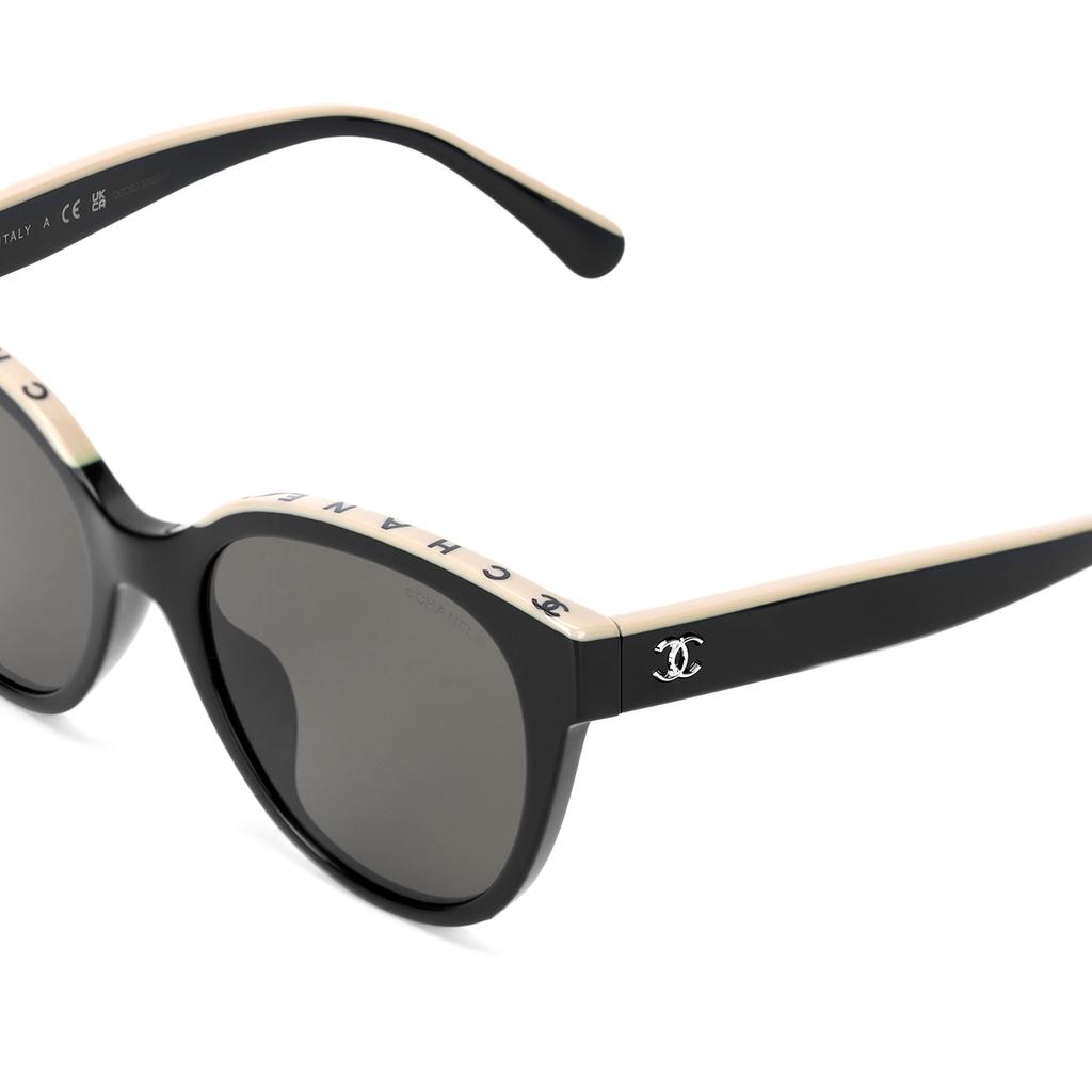 Chanel Logo Butterfly Sunglasses Unisex Sunglasses Black CH5414A-C534/3
