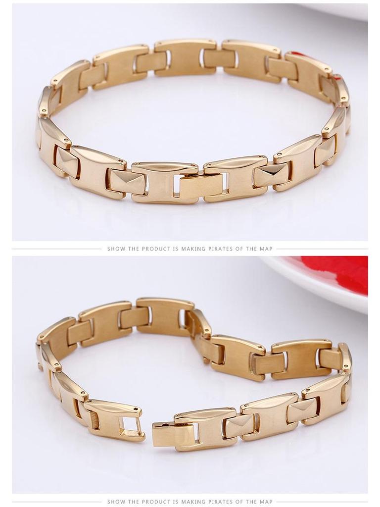 Klassisches Herren-Intergold-Titanstahlarmband