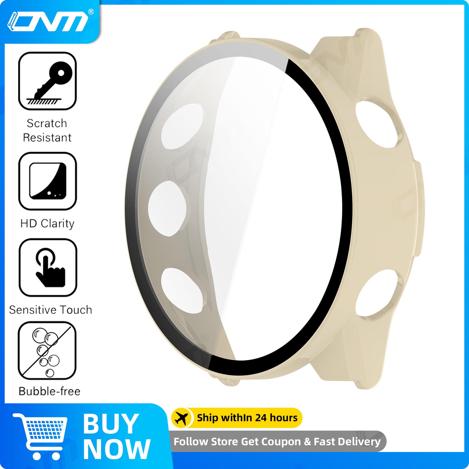 

Стекло+Чехол для Garmin Forerunner 970 570 42мм 47мм Защитное стекло для экрана и Жесткий ПК Защитный бампер Аксессуары Garmin 570 47mm слоновая кость