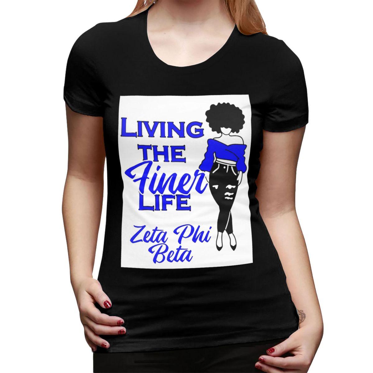 

Zeta Phi Beta Sorority Logo TShirt for Women Round Neck Streetwear T Shirts Womens Short Sleeve Summer Clothes Tops 4XL