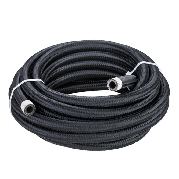 Black Braided Oil Fuel Fitting Hose AN4 AN6 AN8 AN10 AN12 Auto Fuel Hose Pipe