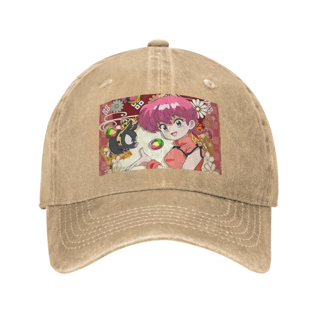 Ranma ½ Saotome Pig Girls Denim Fabric Cap Casual Baseball Caps Adjustable Hat Summer Unisex Baseball Hats