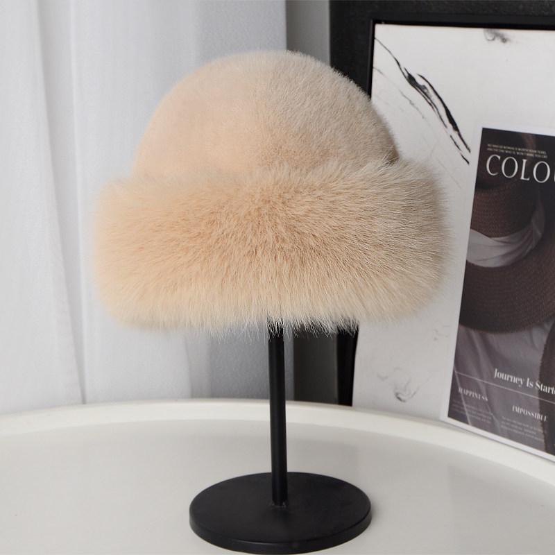 2026 Faux Fur Mink Hat: Plush, Windproof, Warm Autumn/Winter Bucket Hat