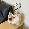with Handle Furry Shoulder Bag Portable Women's Handbag Large Capacity Plush Tote  All-Match