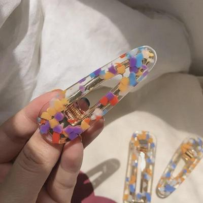 New Color Cute Heart Japanese Style Acetate Duckbill Hair Clip for Bangs and Edges