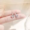 925 Silver Butterfly Earrings Women Simple Wedding Jewelry Accessories