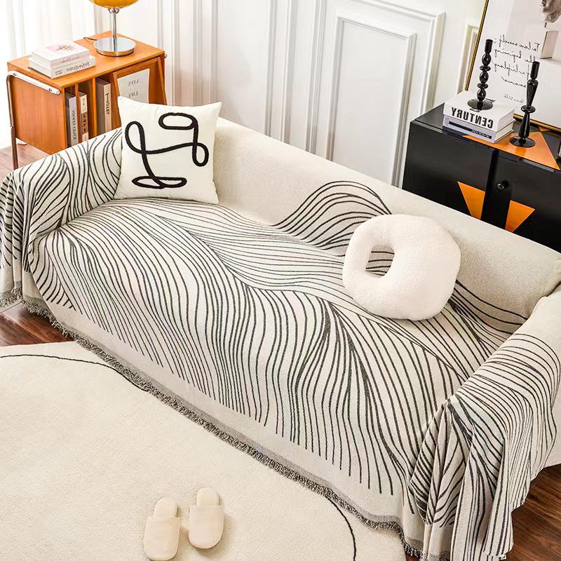 Sofa cover, universal in all seasons, anti-cat scratch ins wind and snow Neil sofa towel, double-sided non-slip sofa cushion available