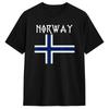 Novelty Norway with Norwegian Flag T-Shirt Men Crewneck Pure Cotton T Shirt  Short Sleeve Tees Birthday Gift Clothing