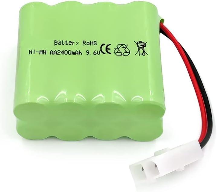 9,6V 2400mAh NiMH Wiederaufladbarer Akku mit Tamiya-Stecker und USB-Kabel – AA-Akkupack für RC-Autos, RC-Panzer