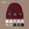 Autumn and Winter Skull Hats for Women with Large Heads Woolen Hats  Halloween Loose Cold Hats  European and American Warm Knitted Hats
