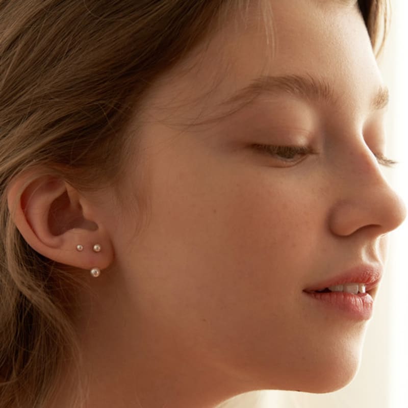 

TATIANA [Silver925][2SET] Pearl Ear Jaket Earring SET_SE0142 Gold vermeil