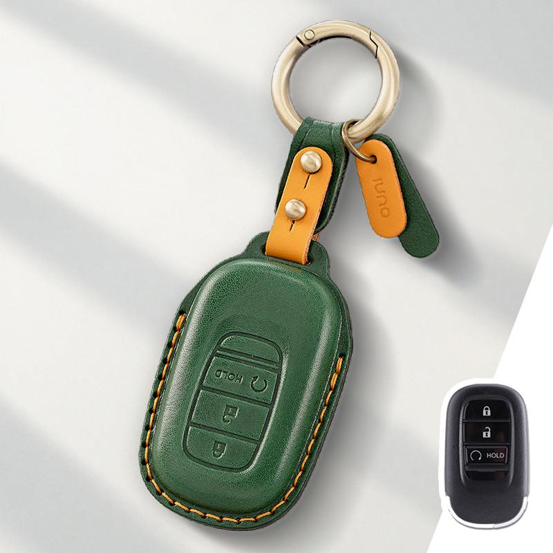 Genuine Leather Protector for CR-V HR-V Civic Accord Pilot Key Case Cover Fob