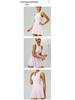 Cloud-feel Dual-Layer Anti-Exposure Tennis Dress with Stand-up Collar (9094)
