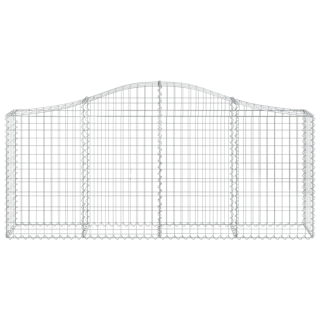 Vidaxl Kosze Gabionowe, 14 Szt, 200X30X80/100 Cm, Galwanizowane Żelazo
