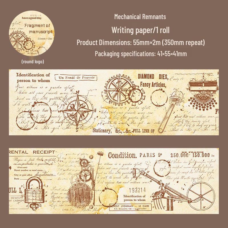 Beautiful Day Retro Tape Fragments: Creative Journal DIY Collage Material