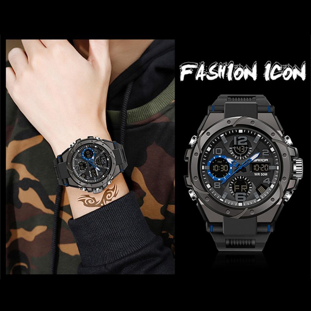 SANDA Electronic Watch Fashion Trend Electronic Watch Luminous Multifunction Watch