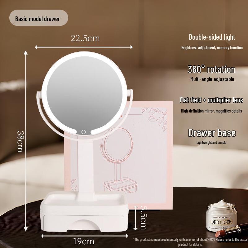 Oeny Dual-Sided Desktop Makeup Mirror