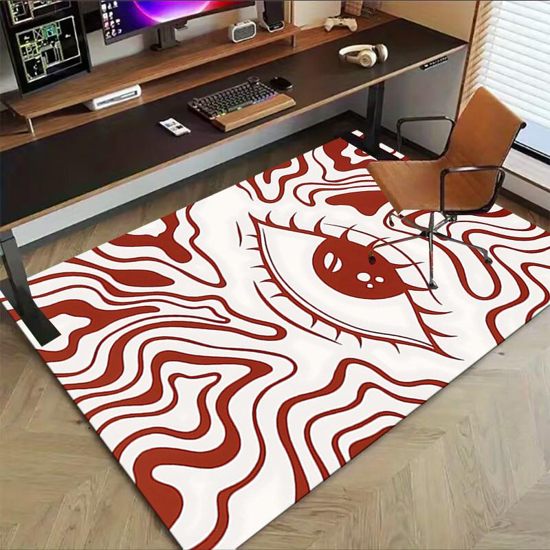 1PC Eye Pattern Non-Slip Floor carpet, suitable for Office, bedroomand playrooms. It can also be used as a sofa footrest cover-T97
