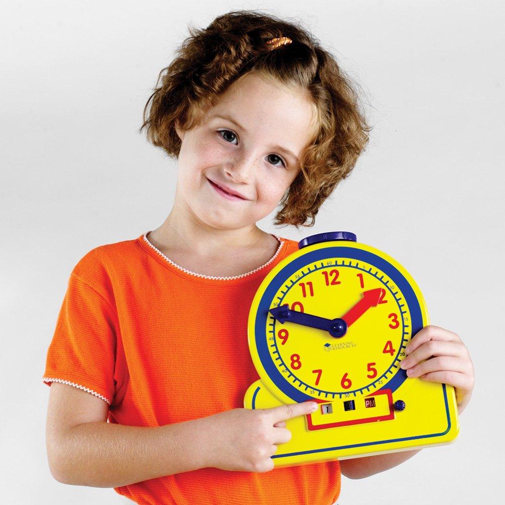 Learning Resources Primary Time Teacher(TM) Junior 12-Hour Learning Clock(R) Digital & Analog Student Clock LER 2994