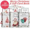 Libro di Cartoline Natalizie Rilegato a Spirale Festival Regali di Natale Per Adolescenti Organizzatore di Biglietti d'Auguri Portacarte d'Auguri