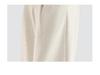 Women's Spring Style High-Waisted Oatmeal Wool Wide-Leg Fleece-Lined Pants