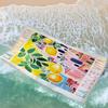 1PC Italian Lemon Print Beach Towel, Polyester Lightweight Quick Dry Towel, Versatile Beach Mat for Swimwear, Travel & Outdoor W