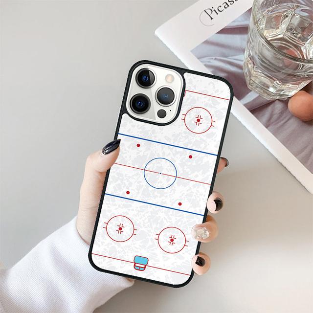 

Hockey Canvas Style Phone Case Cover For iPhone 17 Air 15 16e 14 13 12 Pro Max 11 Pro Max Plus Coque Shell iPhone 16pro