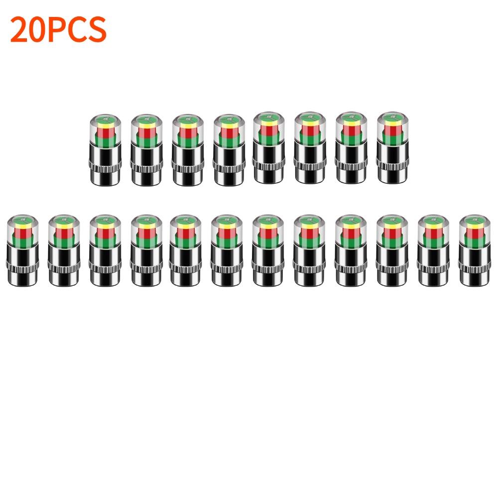 Cars Tire Air Pressure Monitor Alert 4Pcs/set Indicator Tire Valve Cap Gauge Car Accessories Car Tyre Pressure Gauge Caps Useful