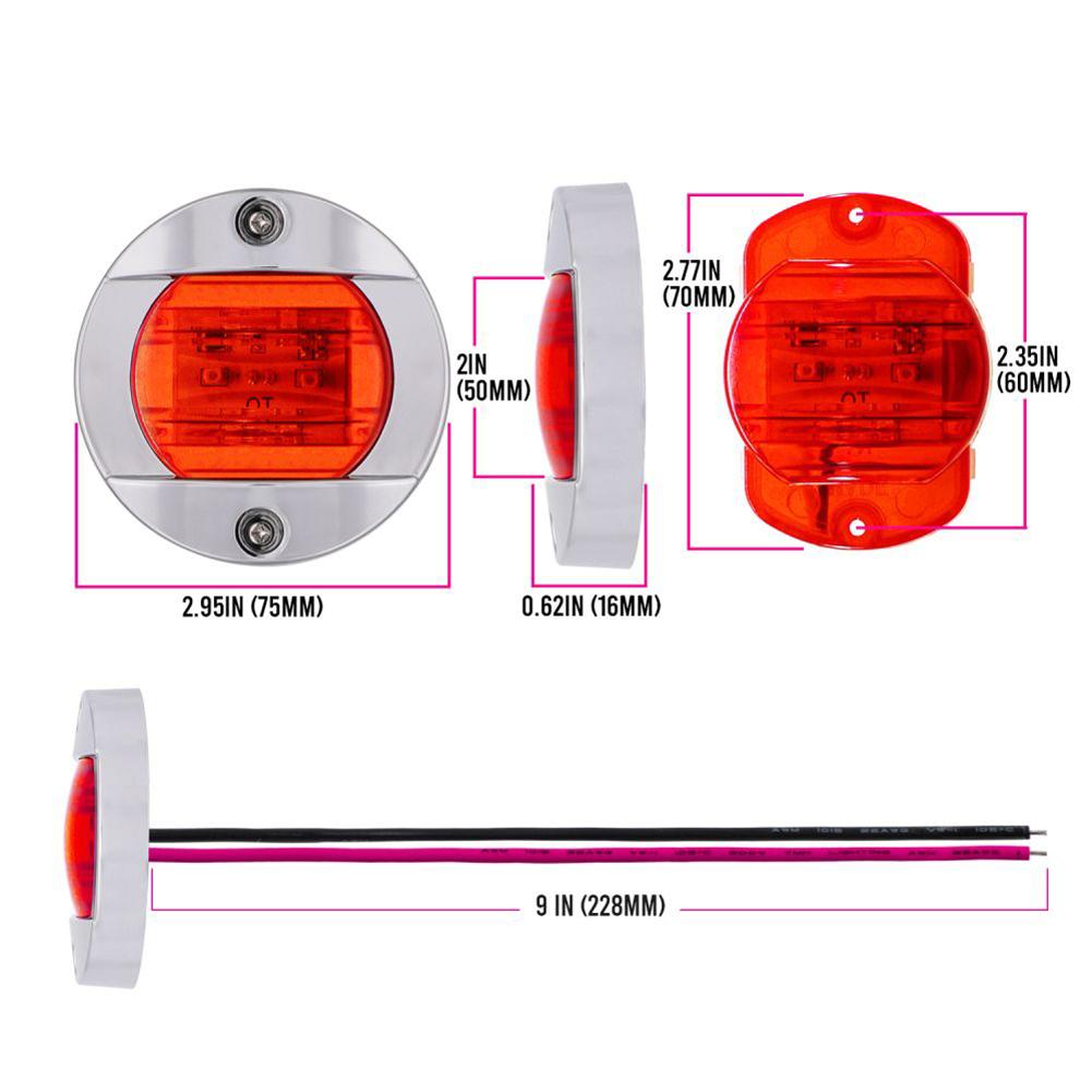 2 Pcs Red Green LED Boat Navigation Light 12V IP68 Waterproof Sailing Signal Lamps Marine Yacht Warning Light