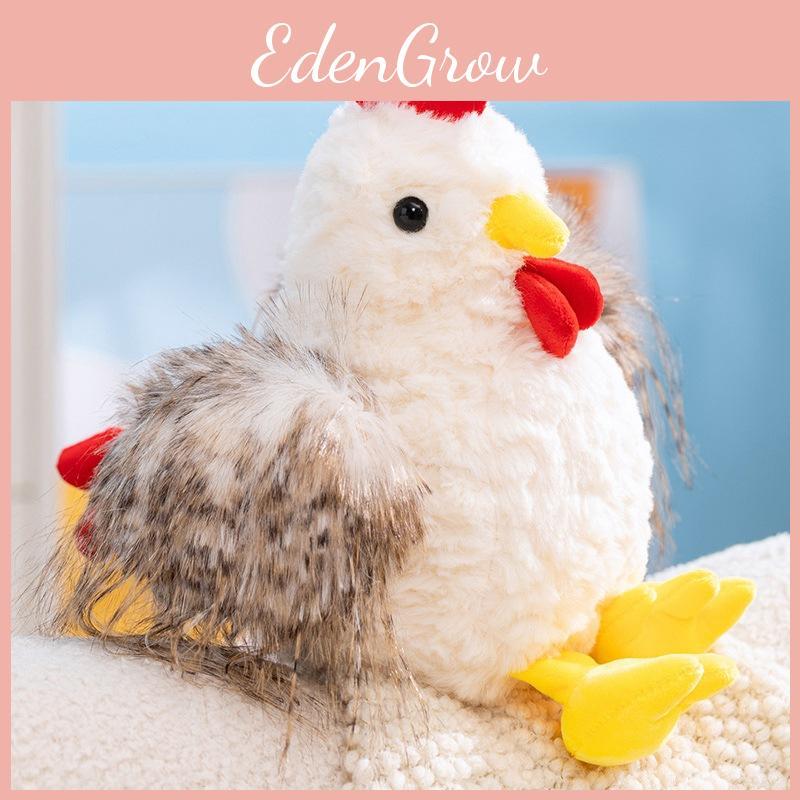 Plush Cartoon Chicken Toy Stuffed Animal Doll For Kids Gift Bedroom Decoration