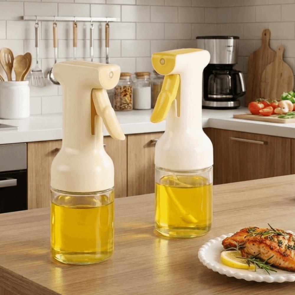 Press Atomized Oil Spray 300ML Oil Dispenser Refillable Olive Oil Sprayer BBQ