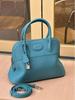 Große Damen-Bowlingtasche aus echtem Rindsleder - Geräumig, Elegant, Vielseitige Schulter-Handtasche