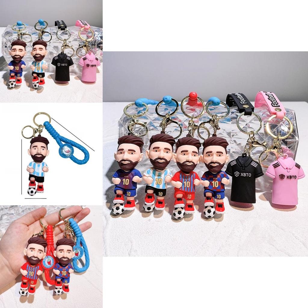Vibrant Messi Keychain Football Star Jersey Keyring Ideal Fan Gift For Birthdays