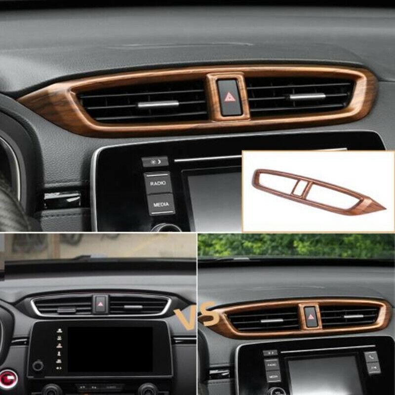 Peach Wood Grain Center Air Outlet Vent Cover Trim For Honda CR-V CRV 2017-