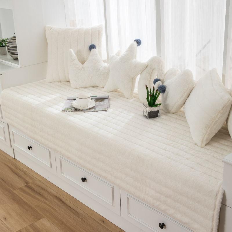 Bay Window Mat Window Sill Bedroom Mat Blanket Ins Wind Plush Balcony Mat Light Luxury  New High-End Four-Season Universal