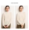Women's Elegant Cashmere Sweater - Hollow Air Design, Loose Fit, Slimming, High-End Feel