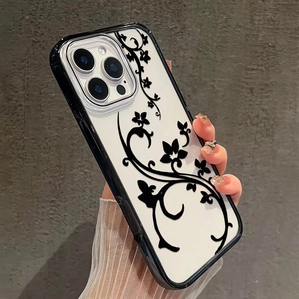 Simple Flower Phone Case For IPhone 17 Air 16 15 14 Plus 13 12 11 Pro Max Durable Cover Anti Fall Funda Protection Shell