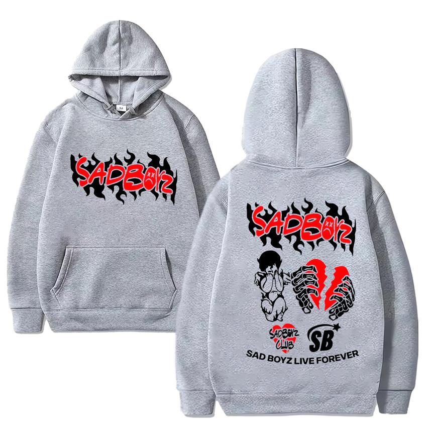 Junior H Sad Boyz Music Hoodie New Men Women Vintage Fleece Long Sleeve Streetwear Unisex Casual Oversized Pullover Sweatshirt
