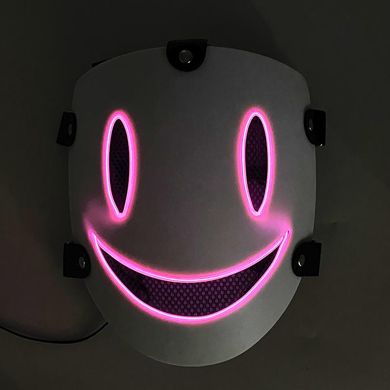 LED High Rise Invasion Mask Cosplay High Rise Invasion Anime Costume Accessories Mask Luminous Flashing Mask for Halloween Props