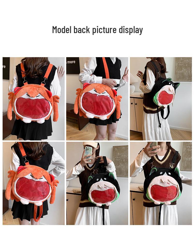 Hatsune Miku Cartoon Plush Toy Backpack - Japanese Style Transparent Ita Bag