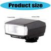 Mini Camera Flash With 2.5mm PC Sync 60° Horizontal Coverage Adjustable Mount For Auxiliary Lighting