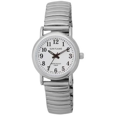 J-AXIS Unisex MJG-X08-W (SUNFLAME Quartz Unisex Sun Flame) Kulaté hodinky Silver Alloy Analog