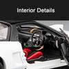 1:22 Scale Honda NA1 Alloy Car Toy Model Doors Opened Pull Back Miniature Vehicles Light Sound Models Holiday Gifts for Boys